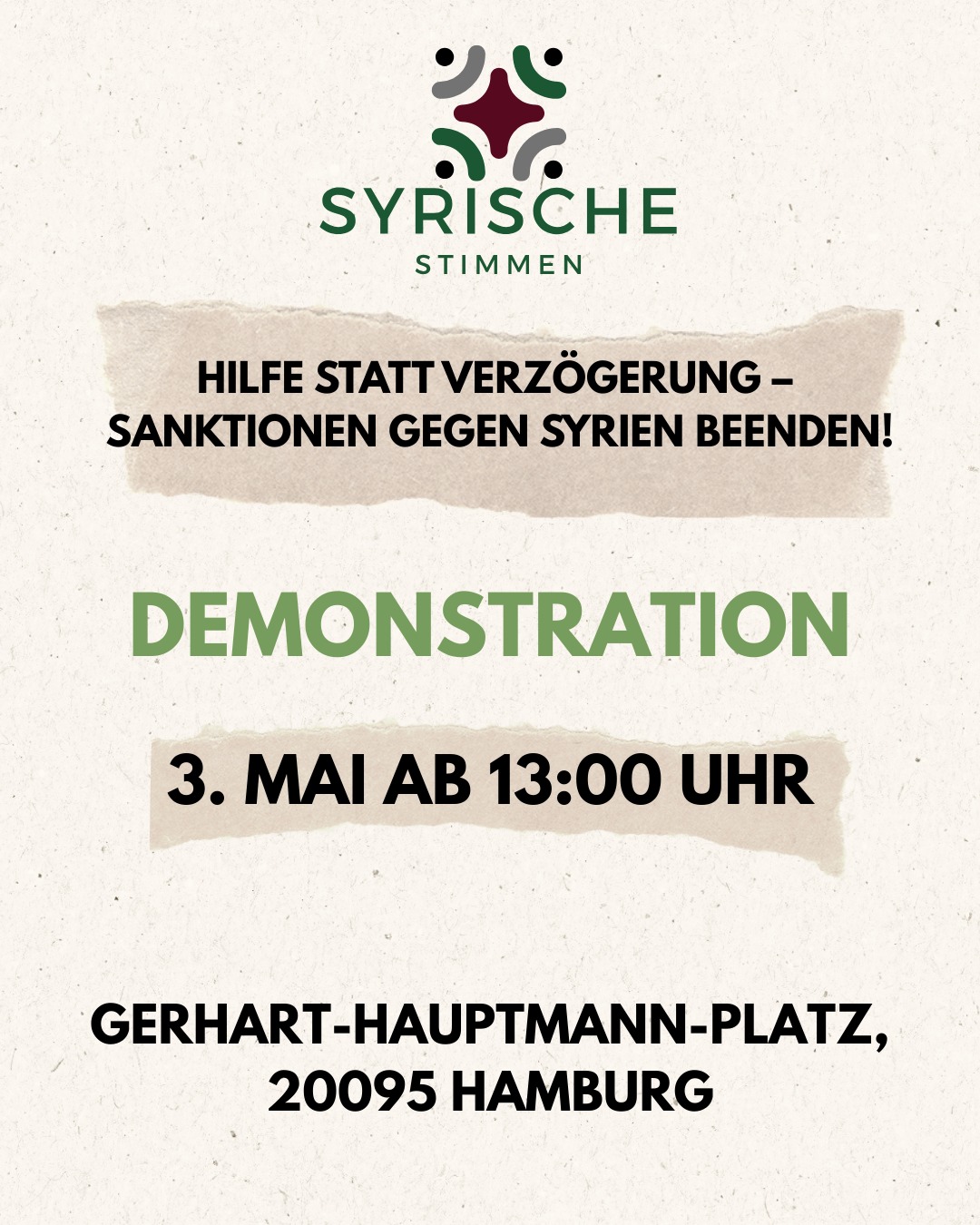 „Hilfe statt Verzögerung“ – Unsere Kundgebung in Hamburg